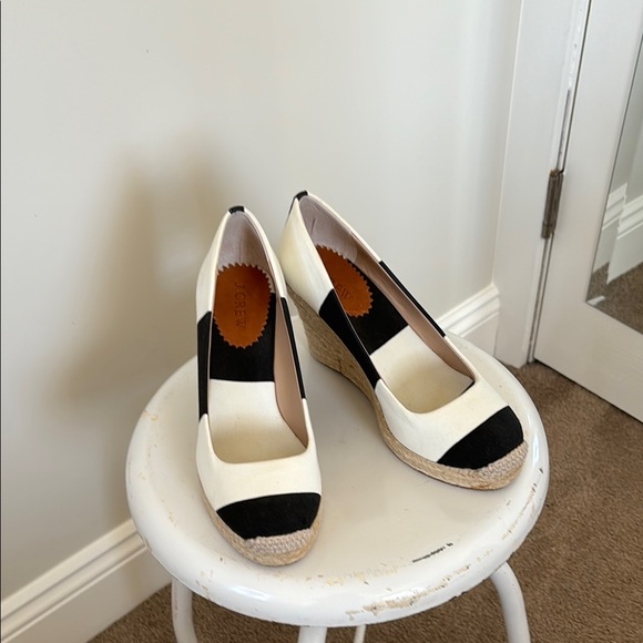 J Crew striped Seville wedge -6 1/2 - Picture 1 of 7